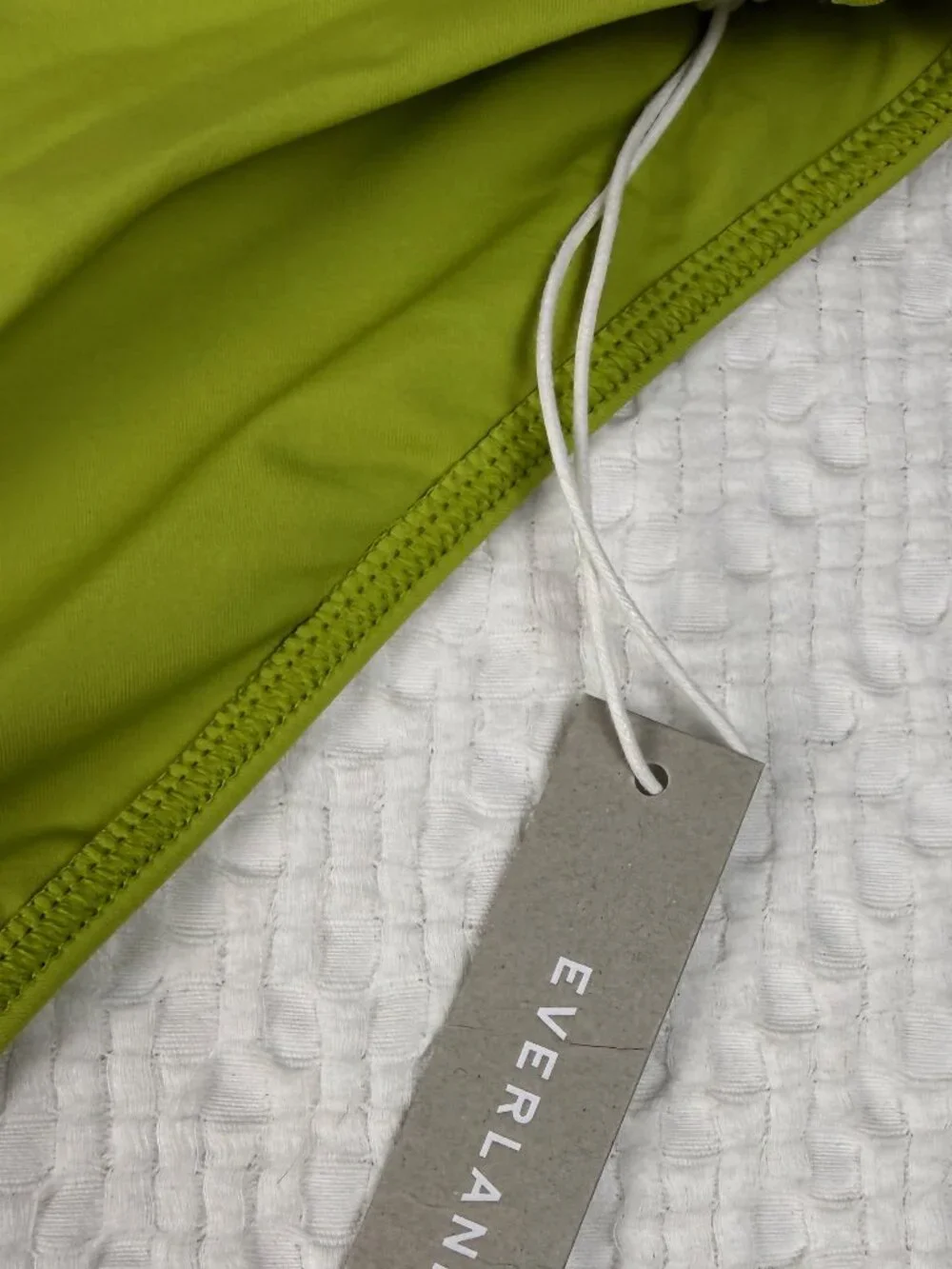 Everlane The Low-Rise Bikini Bottom PEP Green Size L NWT